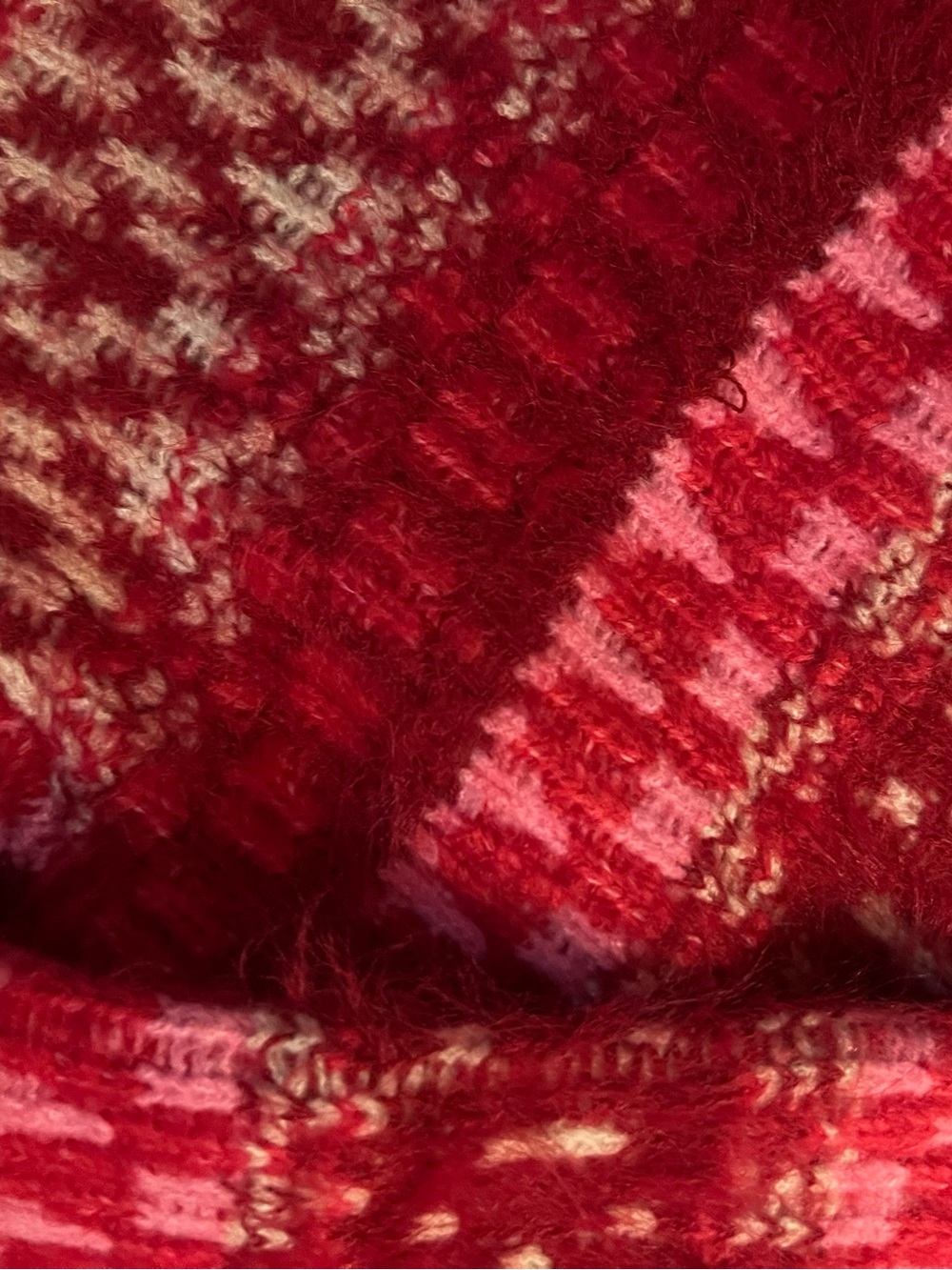 Fuzzy Patterned Turtleneck Sweater - Picture 4 of 4